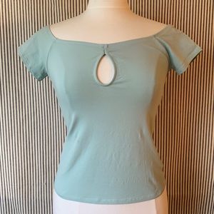 Express Light Blue Stretchy T-Shirt